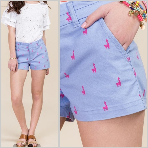 Francesca's Collections Pants - FRANCESCAS Harper tiny llama tab chino shorts